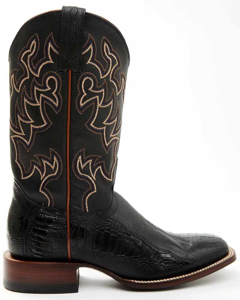 Cody James Men's Exotic Ostrich Leg Western Boots - Broad Square Toe
