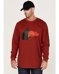 Hawx Men's FR Flame Graphic Long Sleeve Work T-Shirt