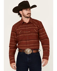 Blue Ranchwear Men's Range Striped Long Sleeve Snap Western Shirt
