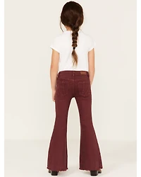 Shyanne Little Girls' Super Flare Raw Hem Jeans