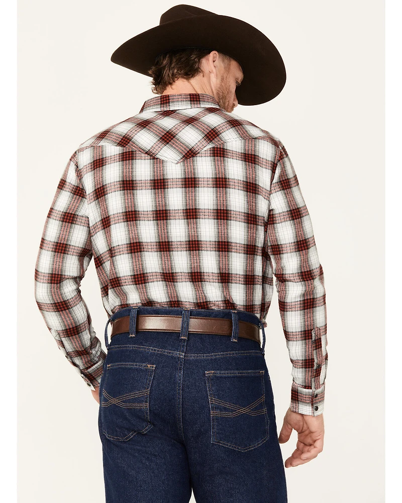 Cody James Men's Alrighty Plaid Print Long Sleeve Snap Western Flannel Shirt