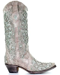 Corral Women's Glitter Inlay and Crystals Western Boots