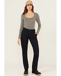 Dickies Women's Mid Rise Straight Stretch Twill Work Pants