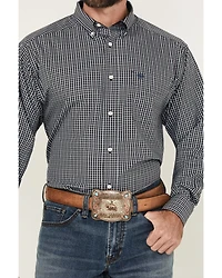Ariat Men's Wrinkle Free Luther Checkered Print Long Sleeve Button-Down Western Shirt