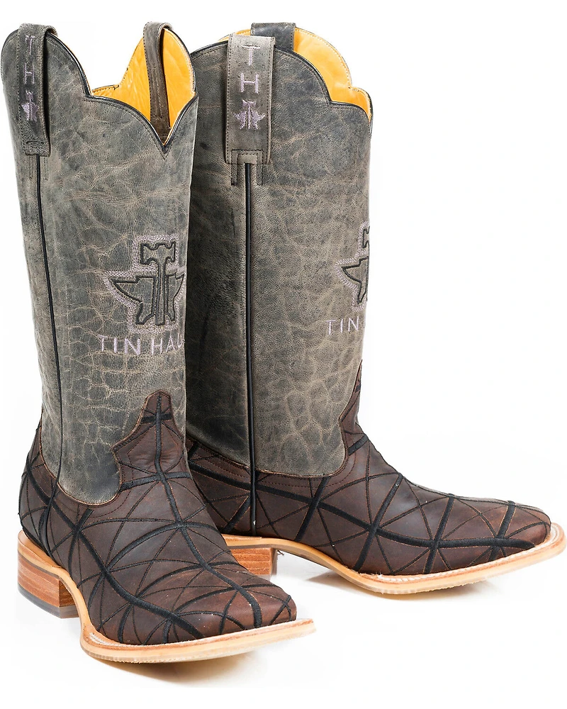 Tin Haul Men's Derrick Western Boots - Broad Square Toe