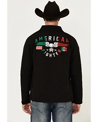 American Fighter Men's Mayland Mexico USA Flag Embroidered Softshell Jacket