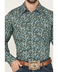 Wrangler Retro Men's Floral print Long Sleeve Snap Western Shirt