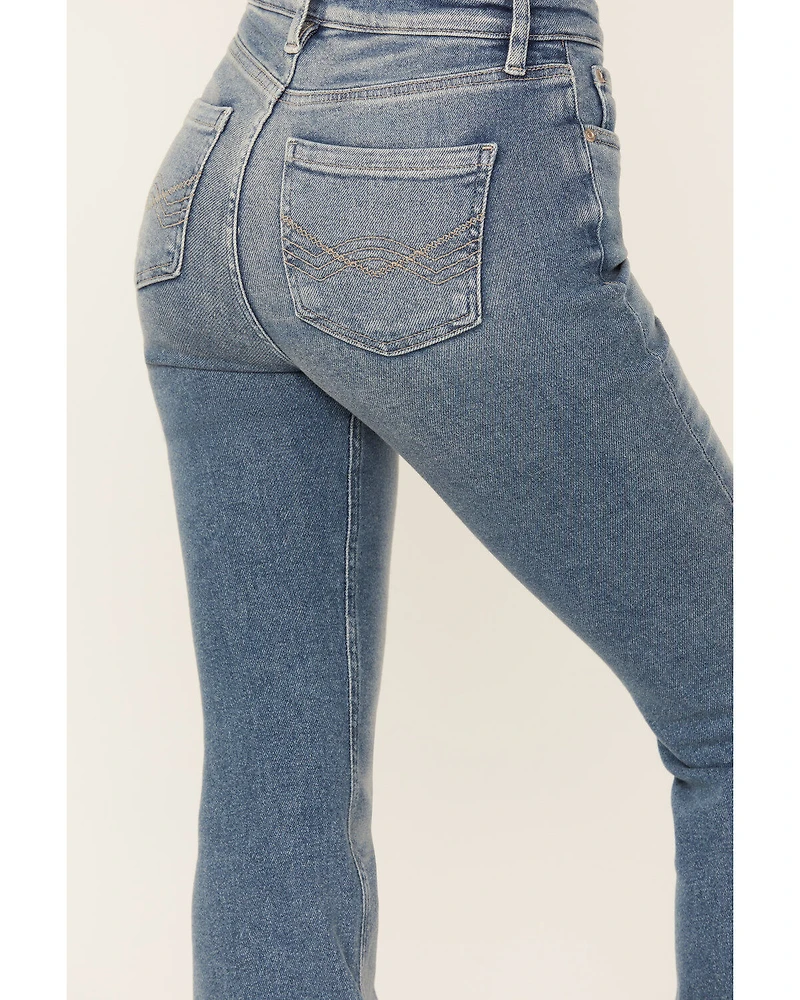 Idyllwind Women's Barnwell Medium Wash High Rise Flare Stretch Denim Jeans