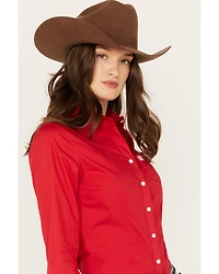 Cinch Women's Solid Red Button-Down Western Shirt