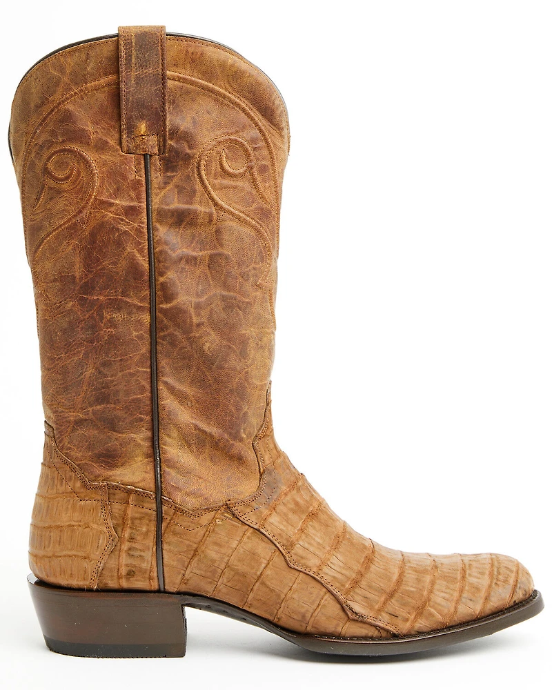 Dan Post Men's Exotic Caiman Makara Tall Western Boots - Round Toe