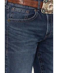 Rock 47 by Wrangler Men's Tynecastle Dark Wash Slim Straight Stretch Denim Jeans