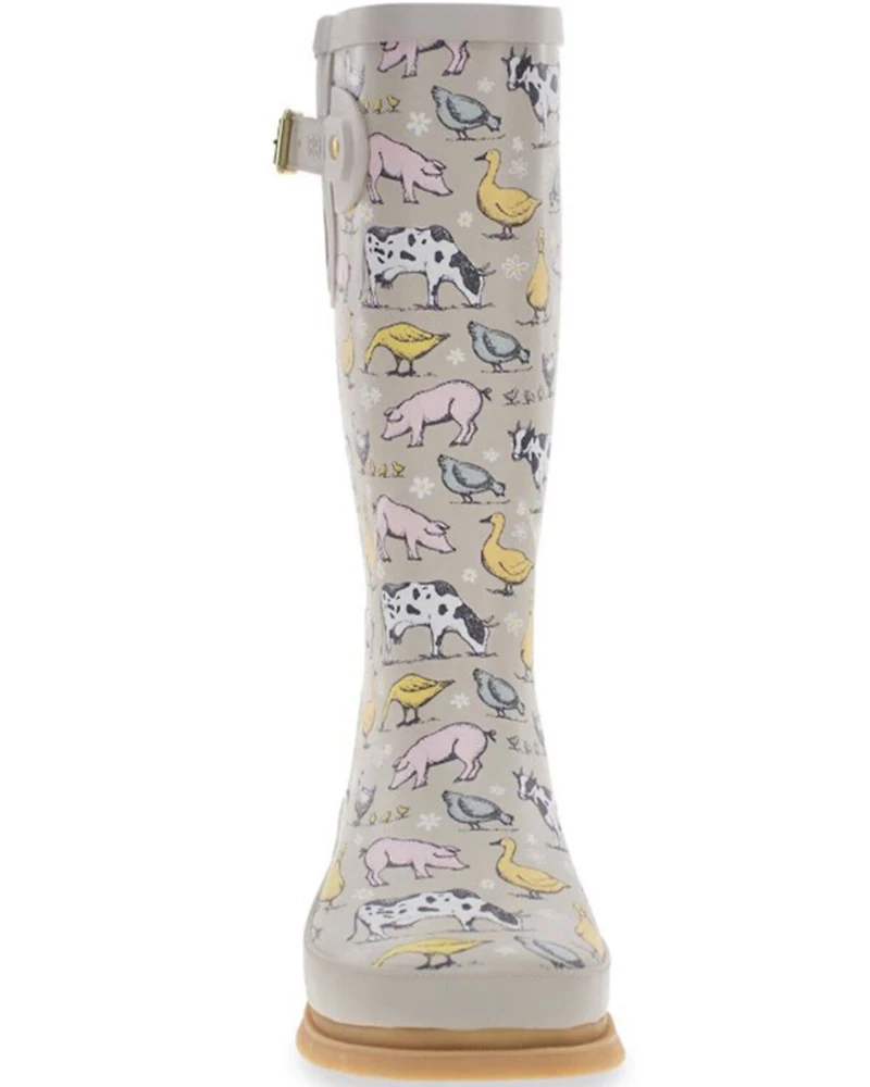 Western Chief Women's Farmhouse Tall Rain Boots - Round Toe