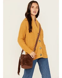 Shyanne Women's Aria Suede Bucket Crossbody Bag