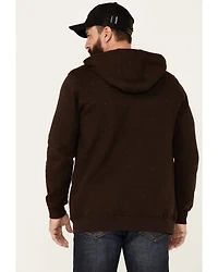 Moonshine Spirit Men's Brown Koa Wood Zip-Front Hooded Jacket