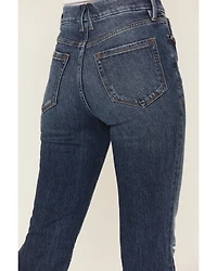 Good American Women's Classic Dark Wash High Rise Bootcut Stretch Denim Jeans