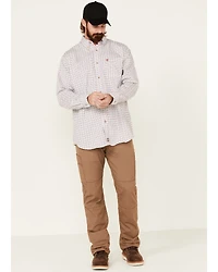 Ariat Men's FR Gauge Plaid Print Long Sleeve Button Down Work Shirt - Big