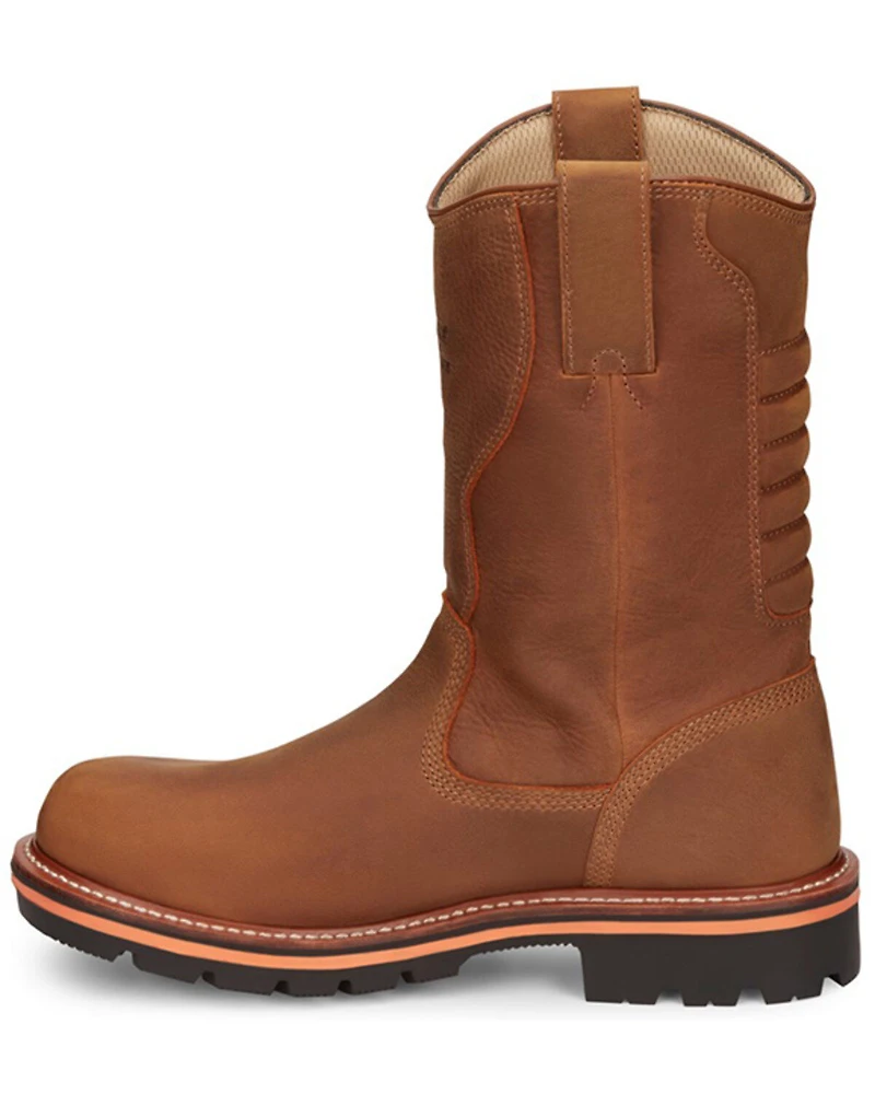 Chippewa Men's Thunderstruck Blonde Pull On Waterproof Soft Work Boots - Round Toe