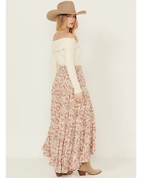 Wild Moss Women's Floral Print Skirt