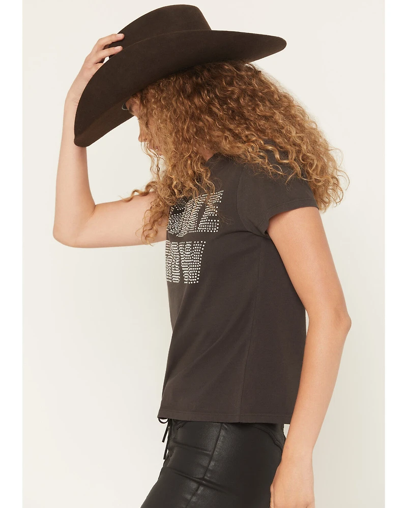 Idyllwind Women's Smoke Show Rhinestone Short Sleeve Baby Tee