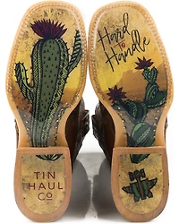 Tin Haul Women's Cactooled Hard To Handle Sole Western Boots - Square Toe