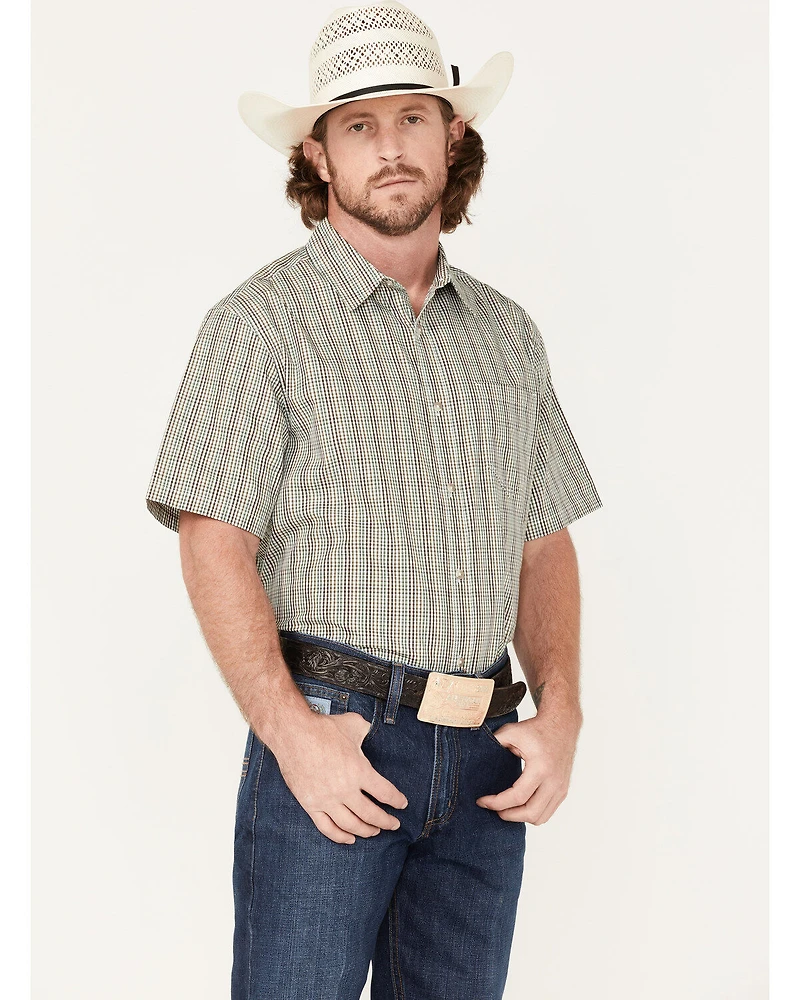 Gibson Men's Cedar Small Plaid Button-Down Western Shirt