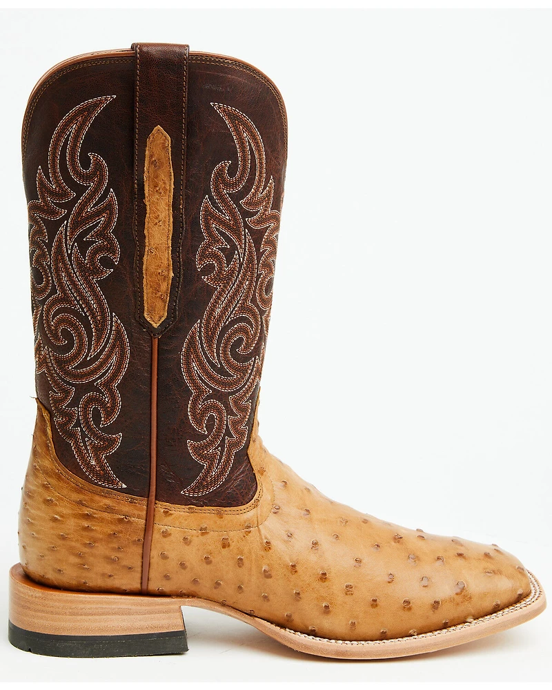 Ariat Men's Classic Cash Exotic Ostrich Western Boots - Broad Square Toe