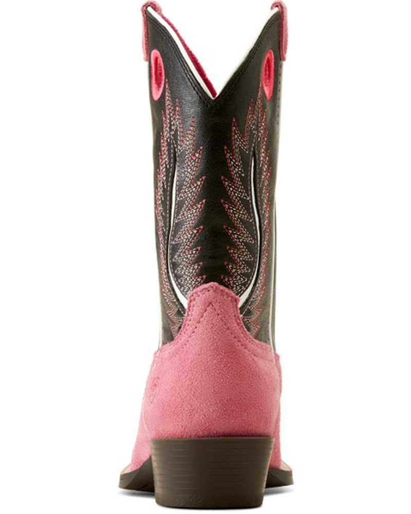 Ariat Girls' Futurity Fort Worth Roughout Western Boots - Broad Square Toe