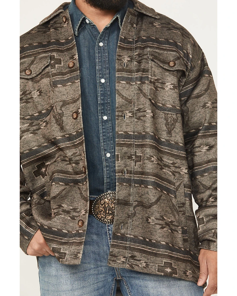 Ariat Men's Caldwell Southwestern Print Long Sleeve Button-Down Shirt Jacket