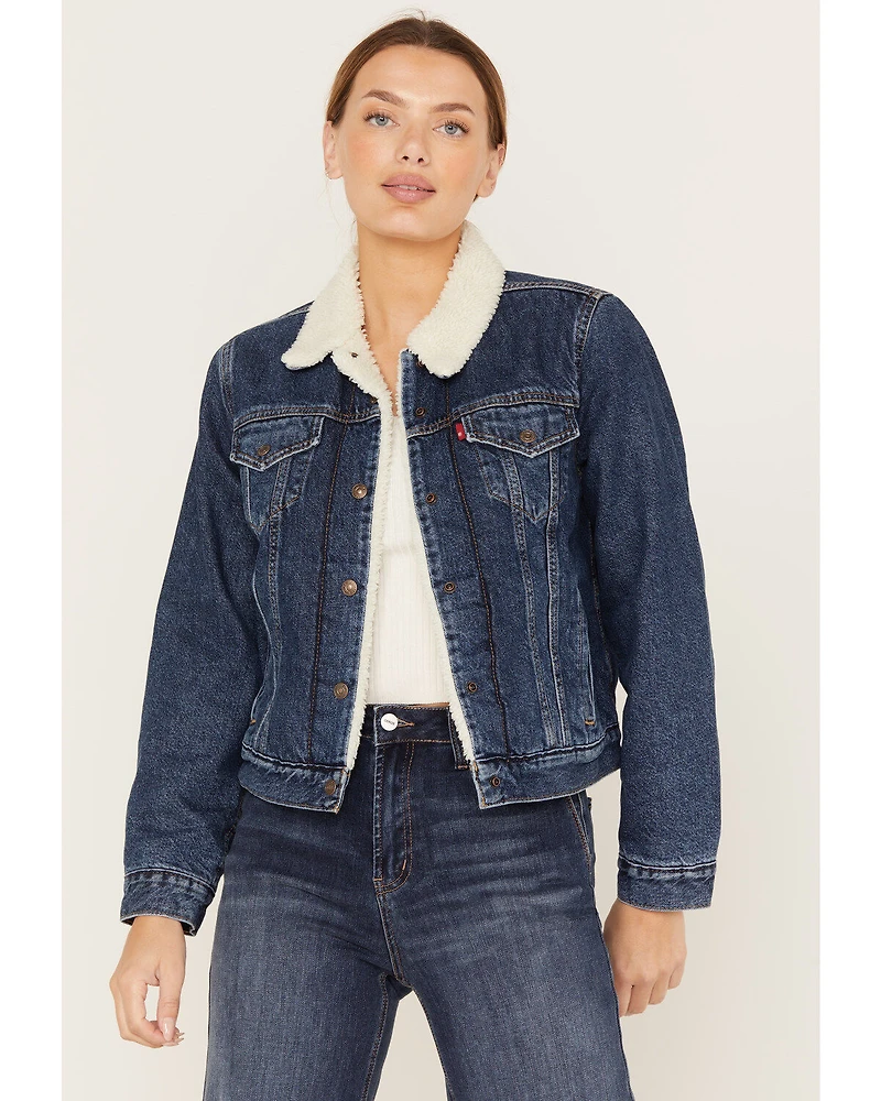 Levi's Women's Worn Original Sherpa Trucker Jacket
