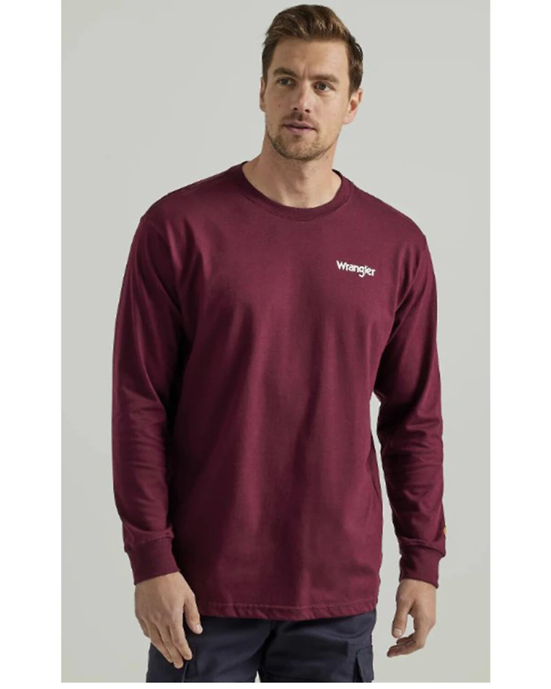Wrangler Men's FR Eagle Long Sleeve Graphic T-Shirt