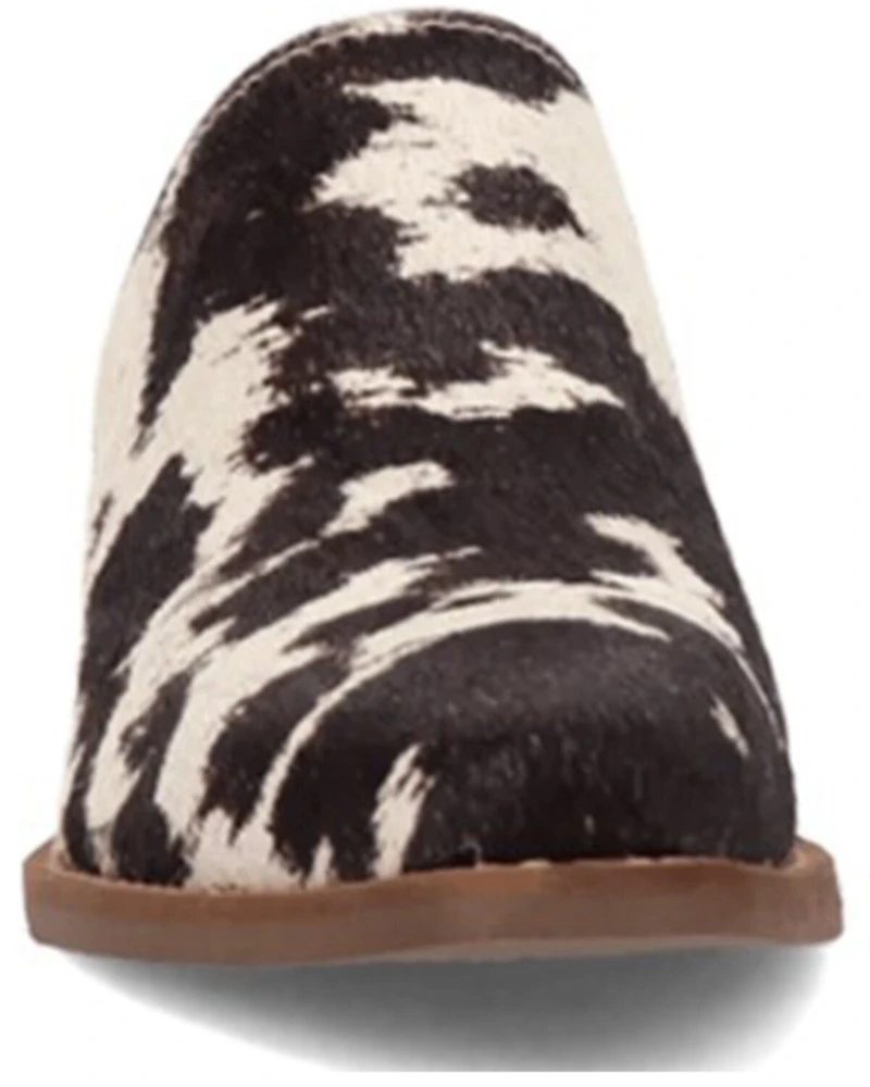 Dingo Women's Calico Hair-On-Hide Mules