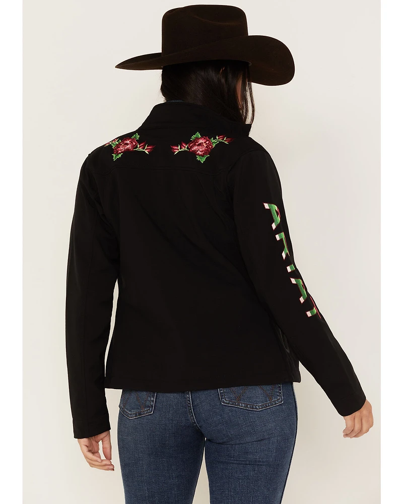 Ariat Women's Floral Embroidered Rosas Team Softshell Jacket
