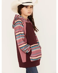 Hooey Girls' Savannah Serape Stripe Print Hoodie