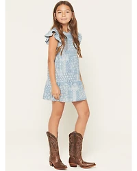 Wrangler Girls' Bandana Print Denim Dress