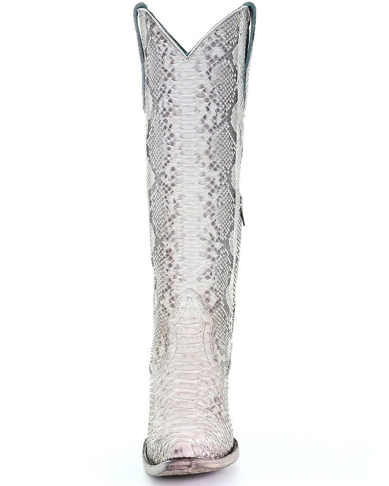 Corral Women's Python Tall Western Boots - Snip Toe