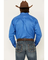 Ariat Men's Blue Team Logo Button Long Sleeve Western Shirt