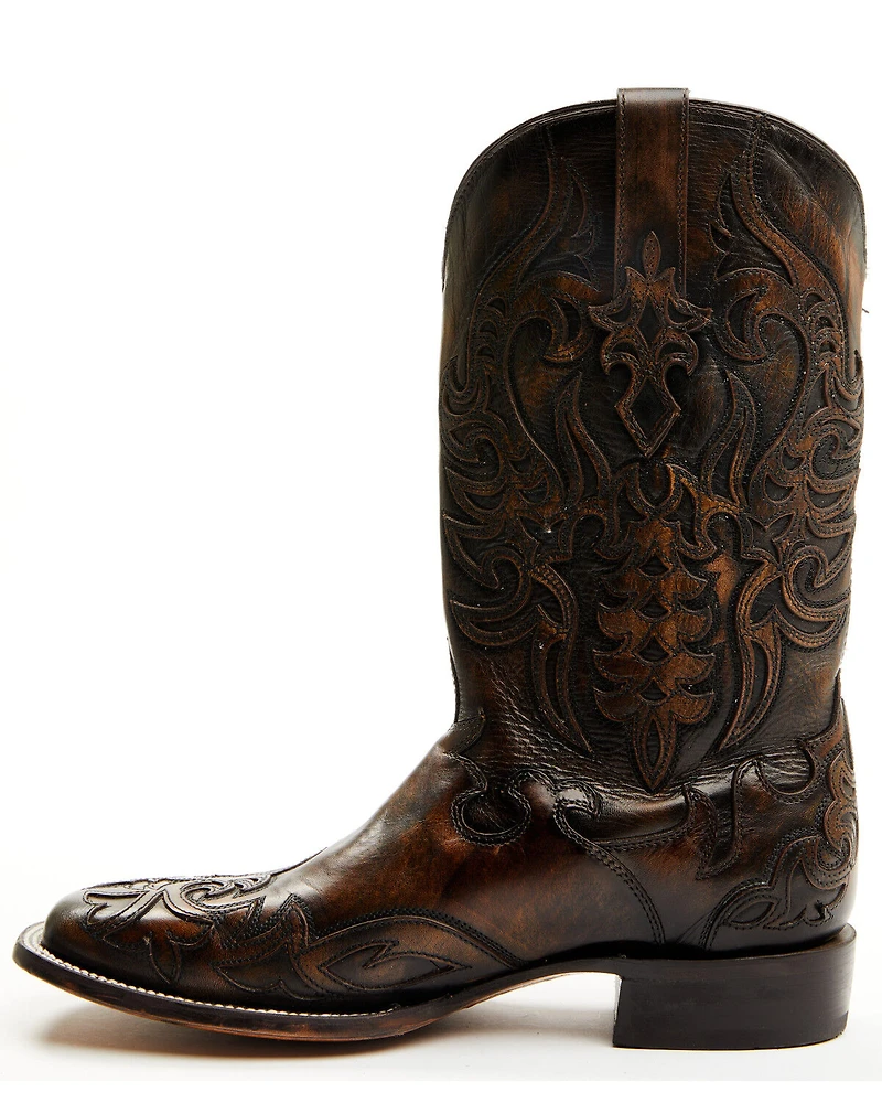 Corral Men's Overlay Embroidered Western Boots - Broad Square Toe