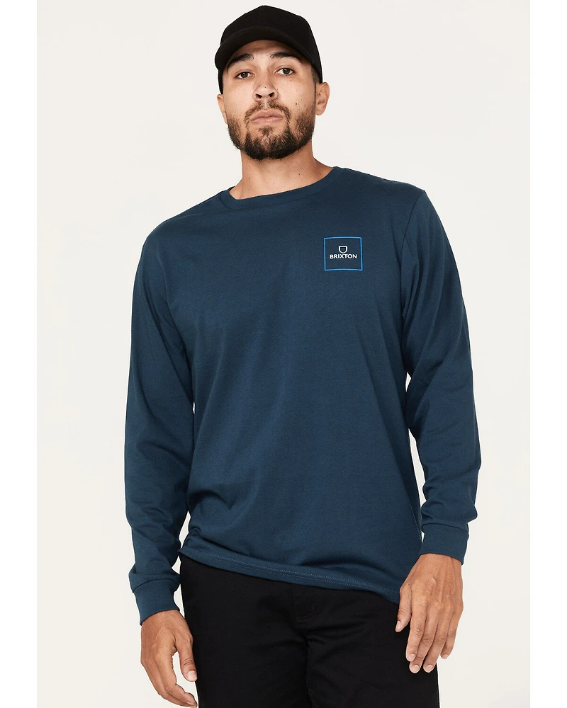 Brixton Men's Alpha Square Logo Graphic Long Sleeve T-Shirt