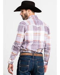 Scully Signature Soft Series Men's Large Plaid Snap Long Sleeve Western Shirt