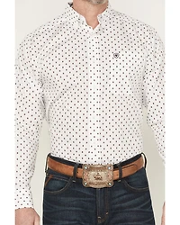 Ariat Men's Ross Wrinkle Free Geo Print Long Sleeve Button-Down Western Shirt