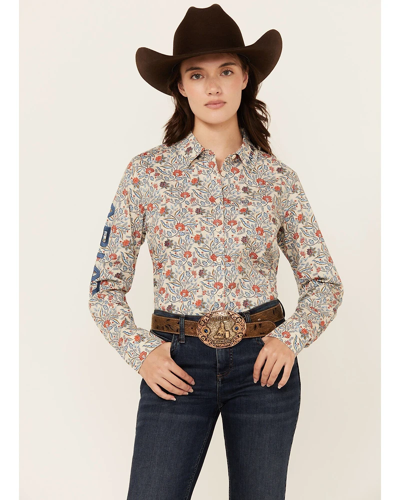 Ariat Women's Boot Barn Exclusive Team Kirby Floral Print Long Sleeve Button-Down Western Shirt