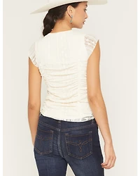 Shyanne Women's Lizlane Lace Short Sleeve Shirt