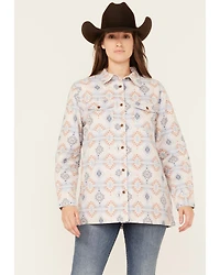 Ely Walker Women's Southwestern Print Sherpa Lined Flannel