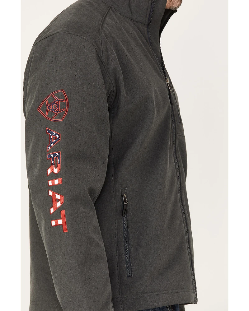 Ariat Men's Americana Logo 2.0 Zip-Front Softshell Jacket - Big