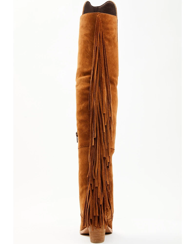 Shyanne Women's Gypset Over The Knee Western Boots - Round Toe