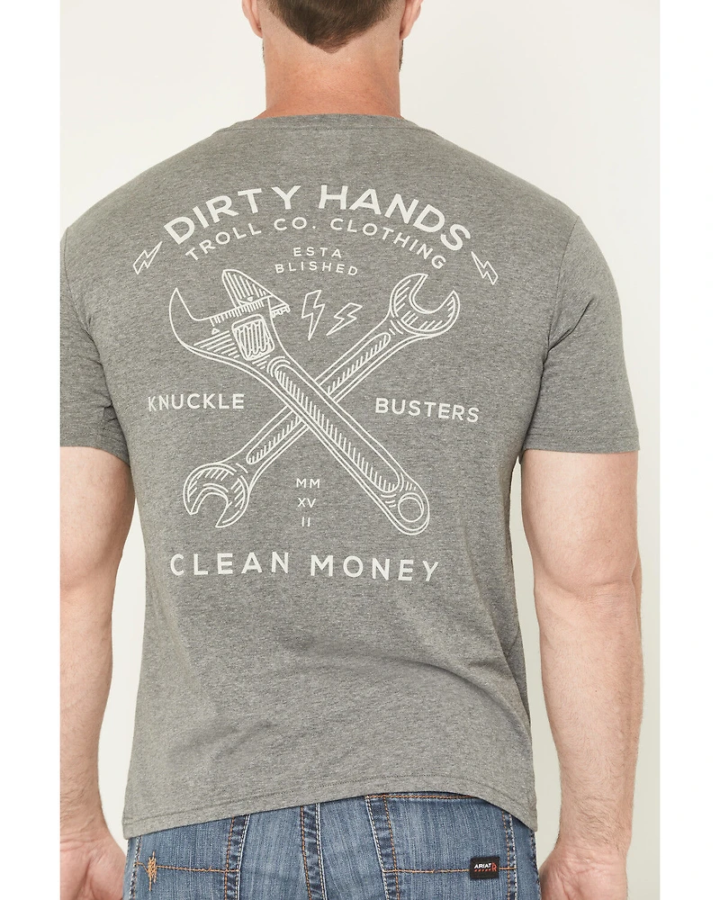 Troll Co Men's Twisting Wrenches Short Sleeve Graphic Work T-Shirt