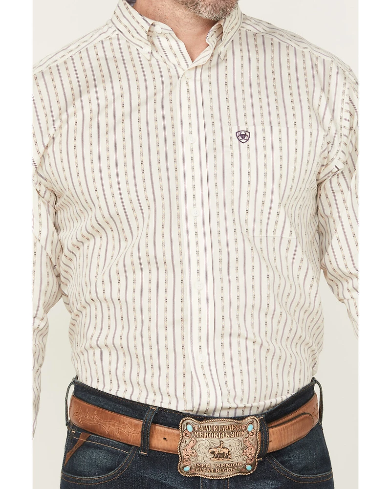 Ariat Men's Randall Wrinkle Free Striped Long Sleeve Button-Down Western Shirt