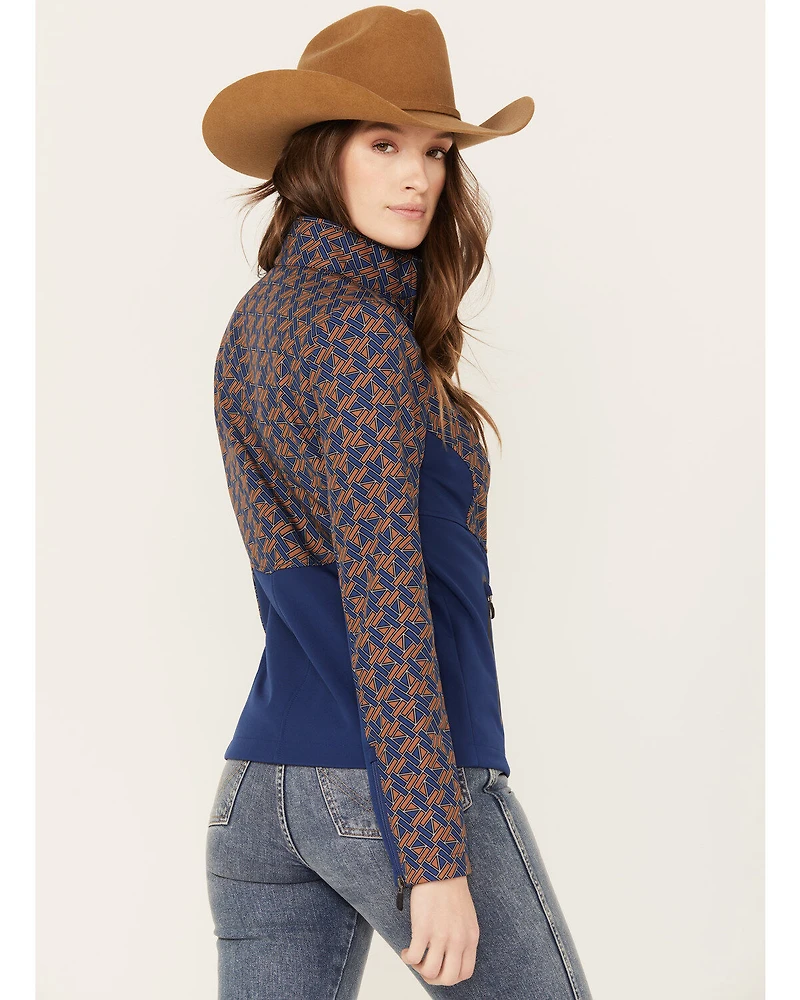 RANK 45® Women's Fannie Geo Print Softshell Jacket