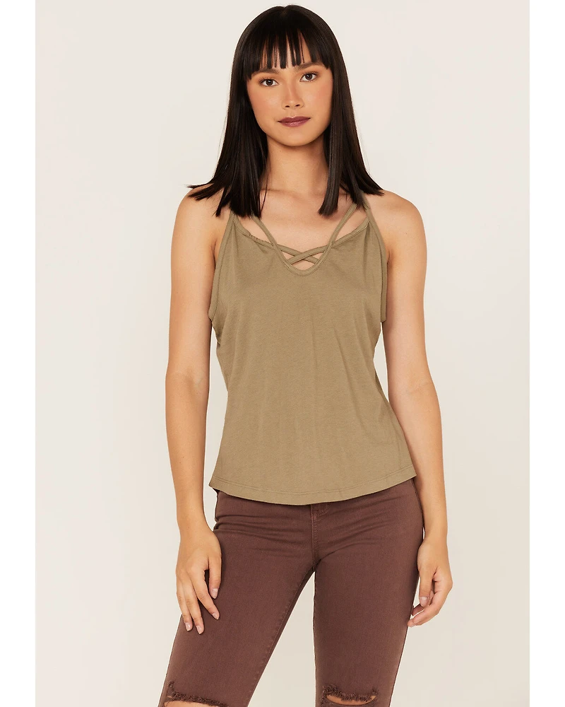 Shyanne Women's Cross Front Jersey Tank Top