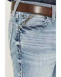 Ariat Men's M7 Rocker Shasta Light Wash Slim Straight Stretch Denim Jeans